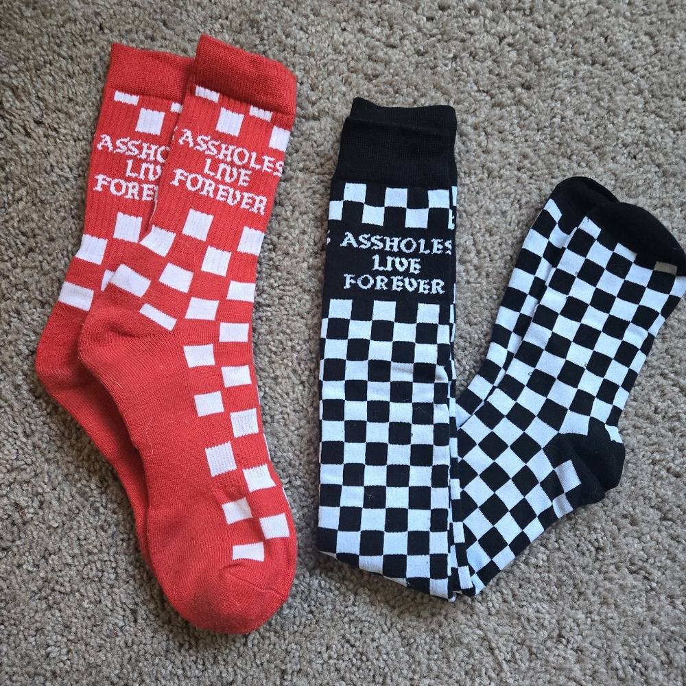 Checkered sock bundle assholes live forever